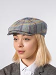 Кепка STETSON арт. 6843205 HATTERAS LINEN CHECK (синий / серый / желтый)